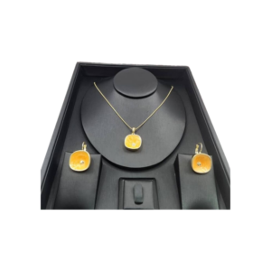 Gold-plated earrings & pendant set wt dz