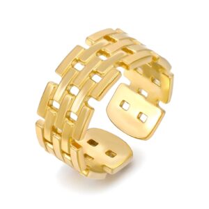 Puzzle gold-plated ring