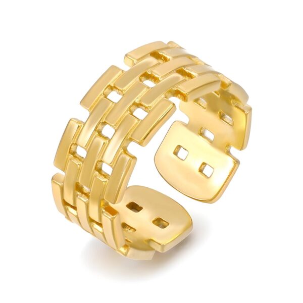 Puzzle gold-plated ring