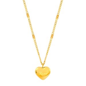 Gold plated heart necklace