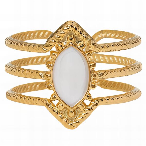 Gold plated multiple row ring wt