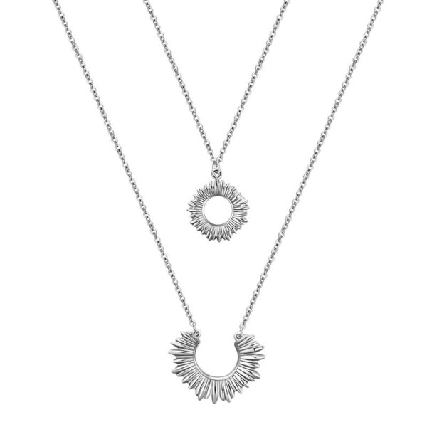 Layered stainless steel necklace