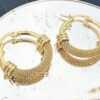 Gold hoop earrings - Image 2