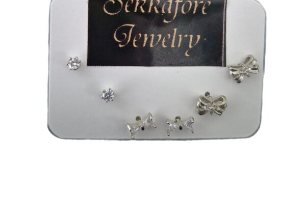 3 pc stainless steel earrings