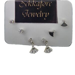 3 pc Stainless steel earrings