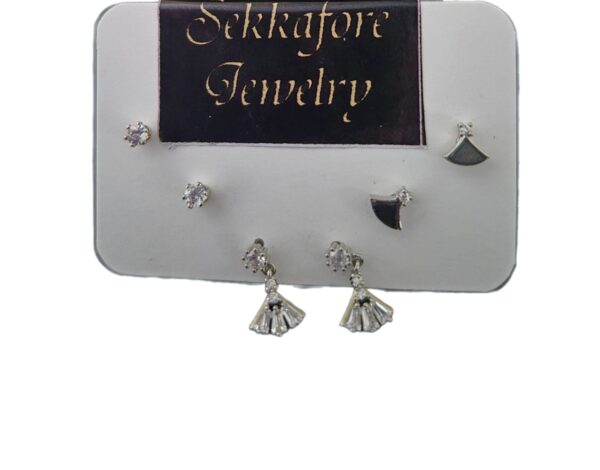 3 pc Stainless steel earrings