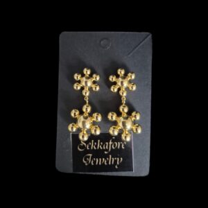 Gold plated drop earrings