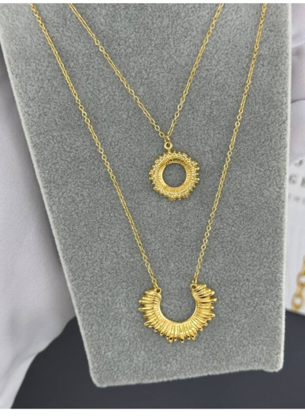 Layered gold-plated necklace - Image 2