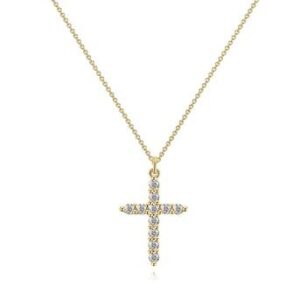 Gold plated crossed necklace