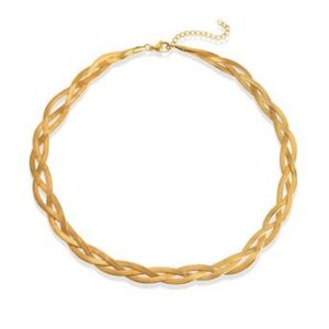 Gold-plated twist necklace