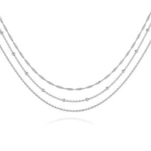 Layered stainless steel necklace
