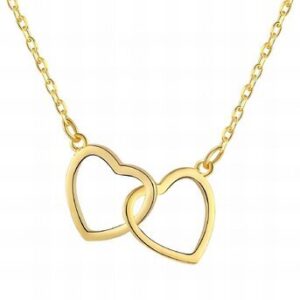 Hearts gold plated necklace