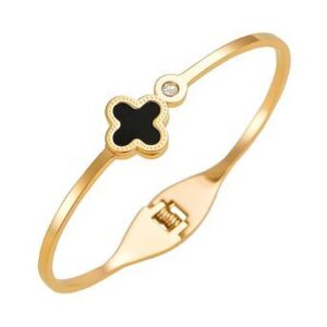 Gold-plated bracelet wt black dz