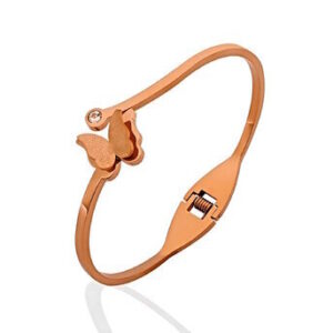 Butterfly gold-plated bracelet