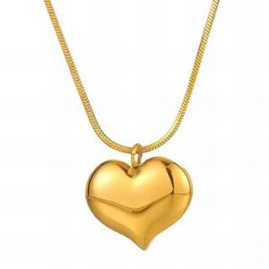 Gold-plated hearts necklace