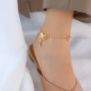 Butterfly gold-plated anklet - Image 2
