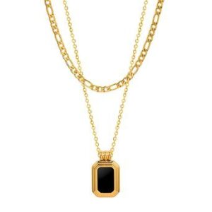 Double chain gold plated necklace