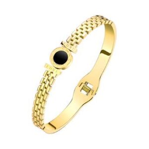 Gold-plated bracelet wt black dz