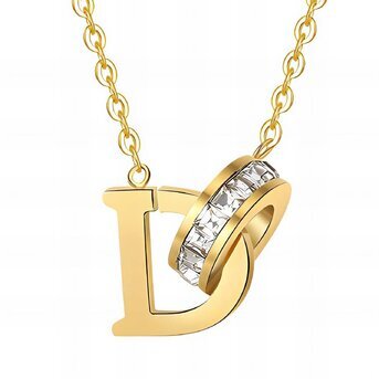 Letter "D" gold-plated necklace