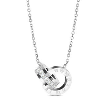 Stainless steel interlocking necklace