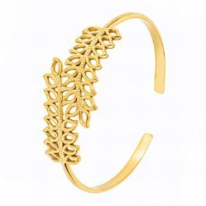 Leafs gold-plated bracelet