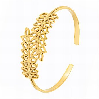 Leafs gold-plated bracelet