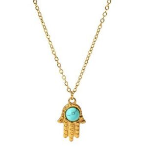 Gold plated necklace wt natural stones