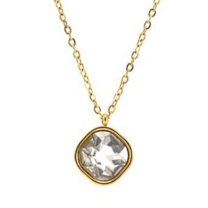 Gold plated necklace wt cz