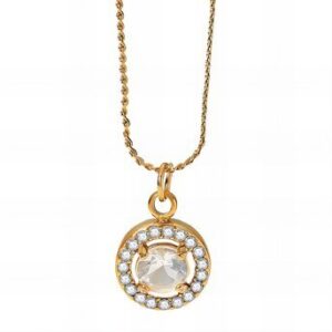 Gold-plated necklace wt cz