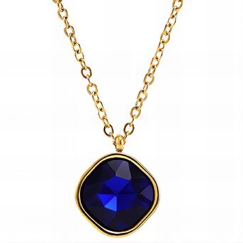Gold-plated necklace wt cz