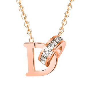 Gold plated "D" necklace